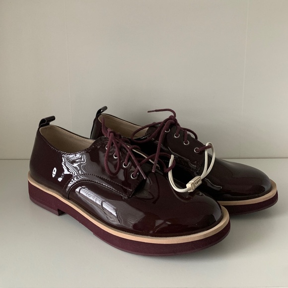 Burgundy Patent Loafers - Picture 1 of 4